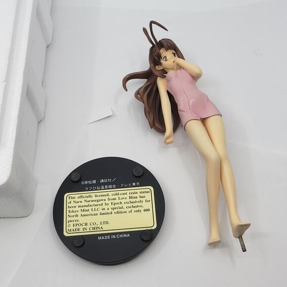 Love Hina Naru Narusegawa Pink Bath Towel Edition 18 scale Epoch statue with box - Picture 4 of 16